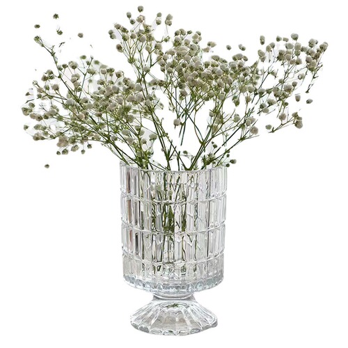 Embossed glass vase European style tall transparent flower ware home decoration ornaments ins creative hydroponic vases wholesale