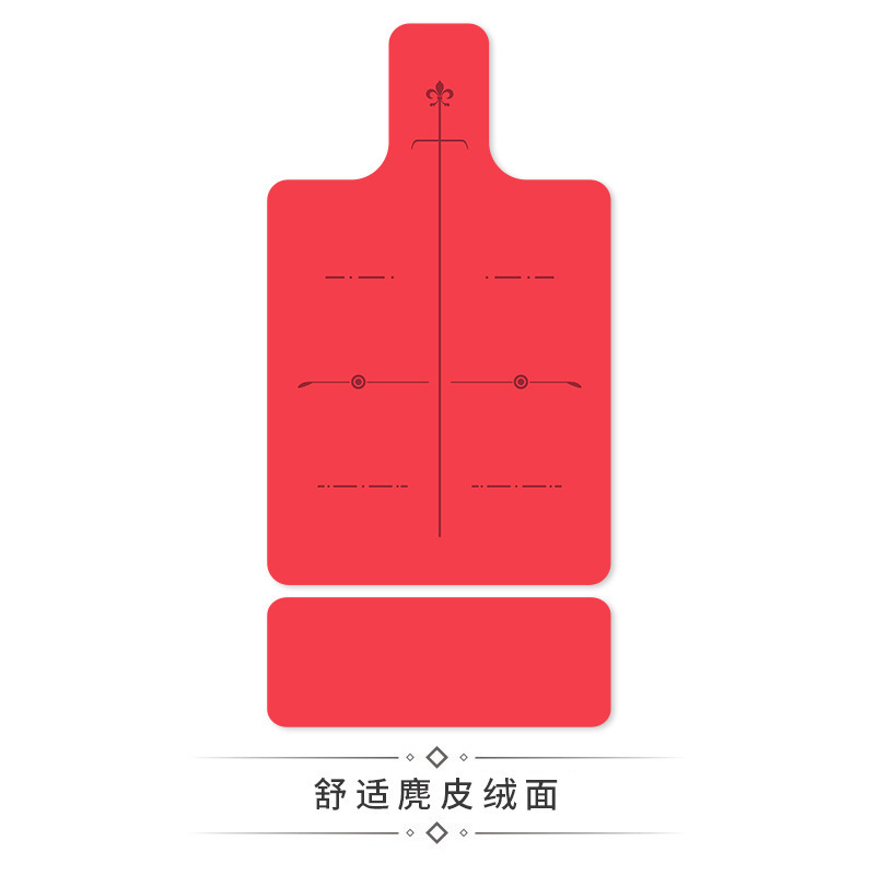 跨境麂皮绒印花普拉提核心床垫橡胶器械体位保护垫纯色瑜伽垫尾垫|undefined
