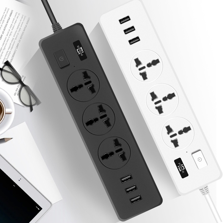 Multifunctional wiring socket 3USB power strip for home use with wired power strip British standard power strip cross-border wholesale 3-hole power strip