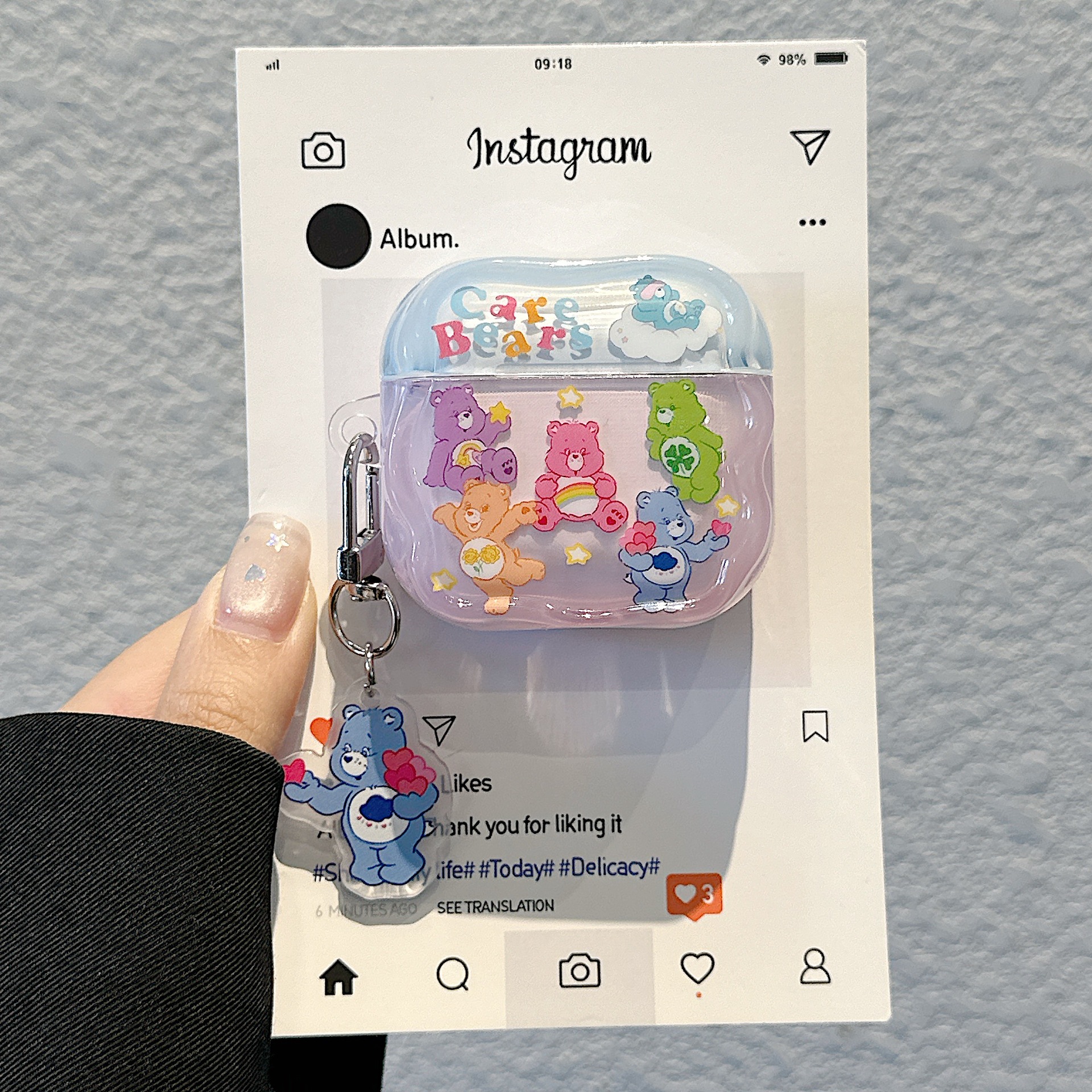 Cubierta de auriculares IMD Rainbow Bear para AirPods Pro Cubierta de auriculares Bluetooth AirPods3 / 4 generación a prueba de caídas