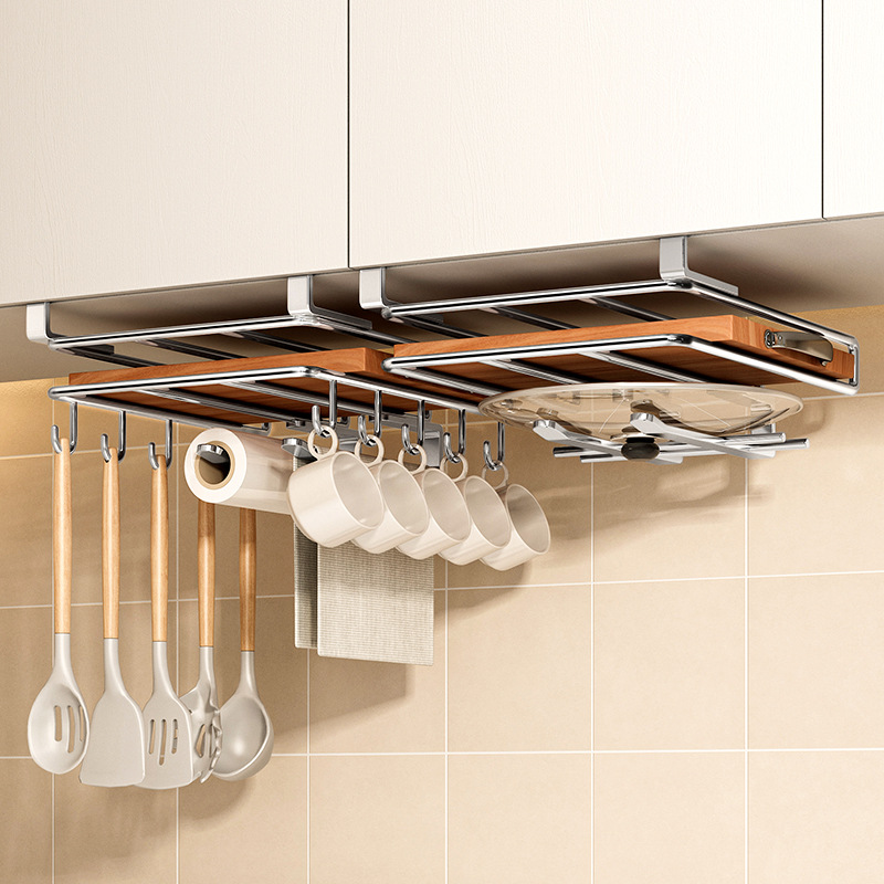 Kitchen rack stainless steel storage hanging cabinet layered…