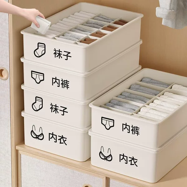 Underwear Storage Box, Socks Storage Box, Underwear Storage Compartment, Large Capacity Household Underwear and Socks Storage