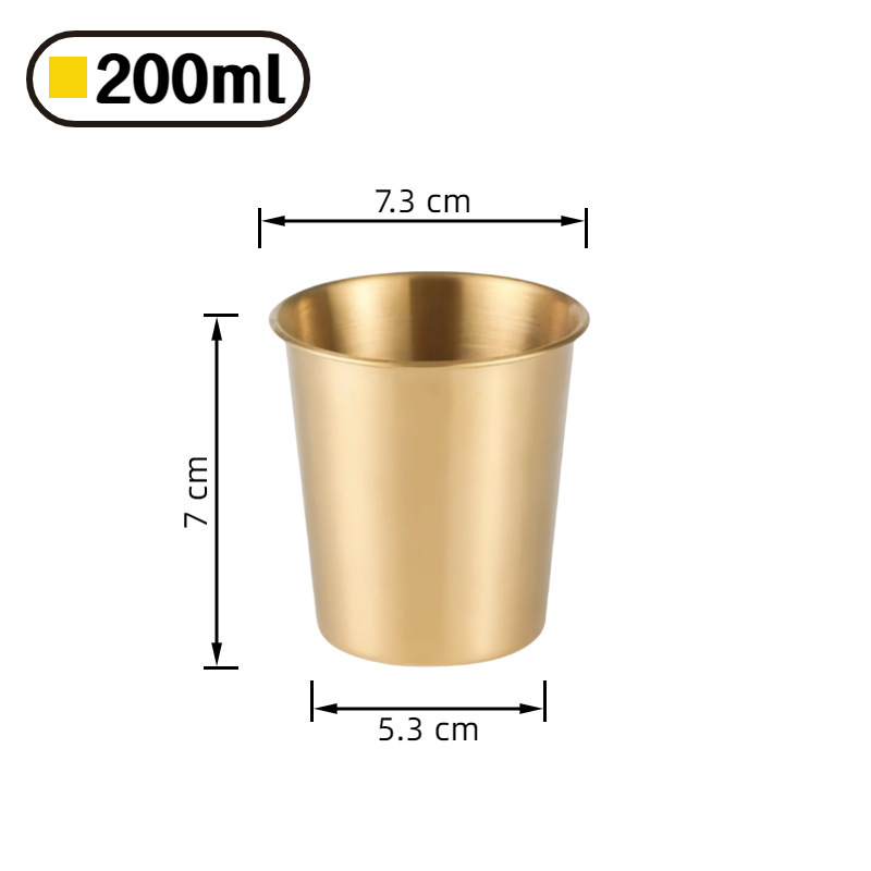 304 ステンレス鋼カップ単層水カップインビールカップ冷たいドリンクカップレストランジュースカップ落下防止カップはロゴでカスタマイズできます|undefined