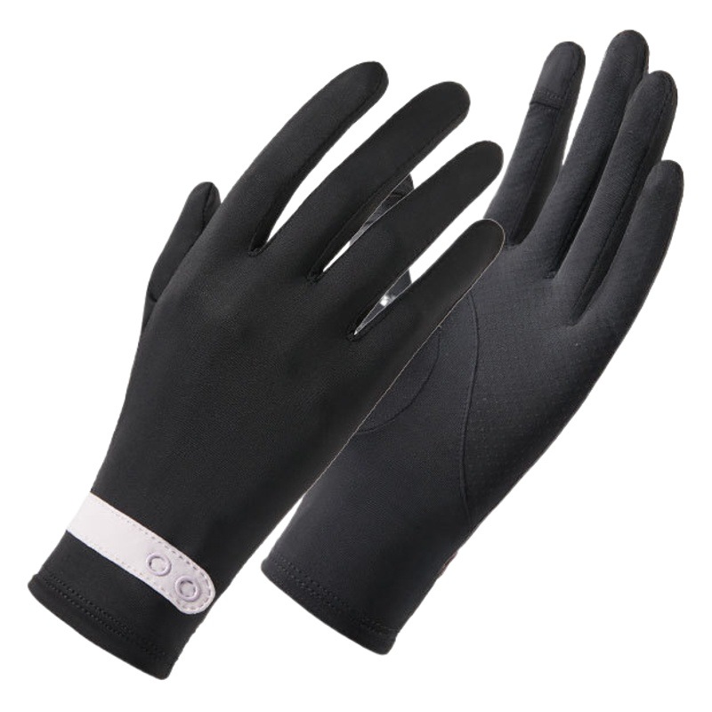 Guantes de protección solar verano de las mujeres delgada transpirable protección UV conducción ciclismo antideslizante Flip hielo guantes de encaje sensación fresca