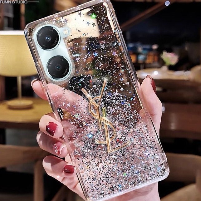 iPhone15pro mobile phone case small fresh glitter love bracket set for 14promax/13pm all-inclusive soft iPhone15pro mobile phone case small fresh glitter love bracket set for 14promax/13pm all-inclusive soft