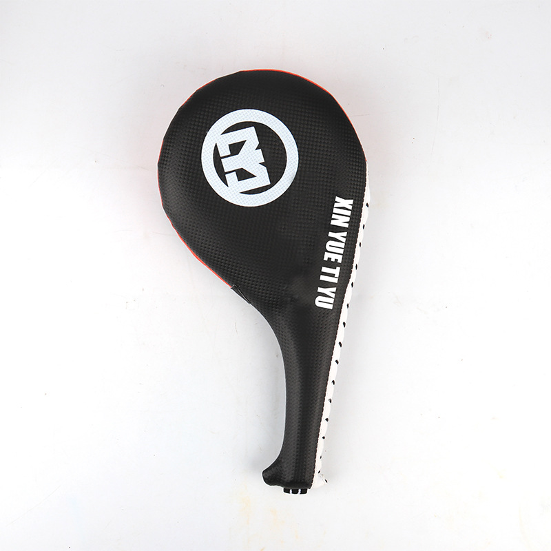 Adulto de doble hoja lateral kick Foot target taekwondo equipo de protección para niños Hall Sanda entrenamiento pierna de pollo objetivo de sonido objetivo de pie logotipo impreso