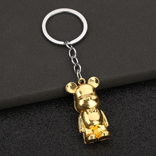 Bear Metal Car Key Jewelry Violent Bear Keychain Pendant Creative Gift Bag Accessories Wholesale