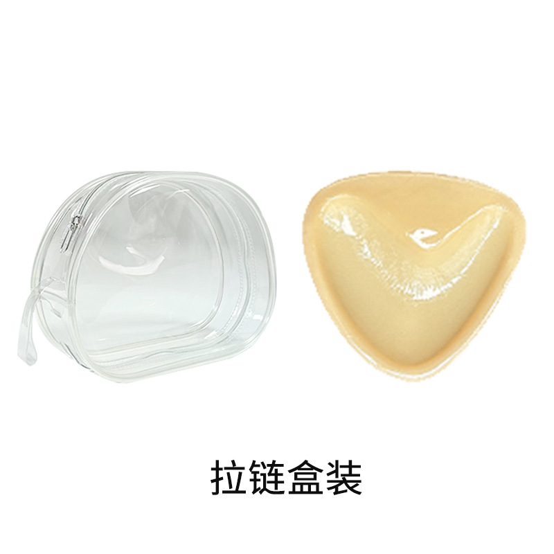 Triángulo de silicona pegatinas en el pecho mujeres empujan hacia arriba auto-adhesivo almohadilla en el pecho invisible engrosada esponja almohadilla traje de baño bikini ropa interior insertar