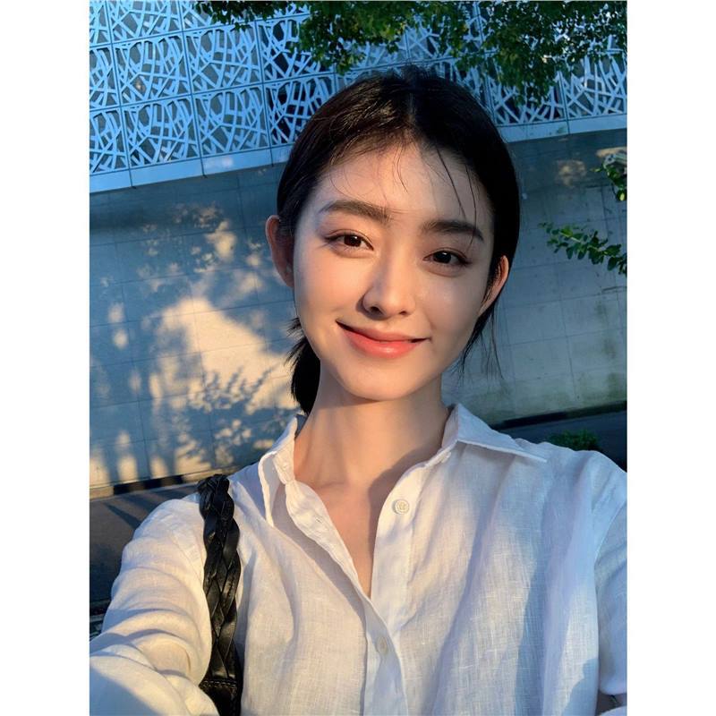 RL经典款小马标拉夫亚麻衬衫女长袖宽松开衫上衣女通勤防晒白衬衫