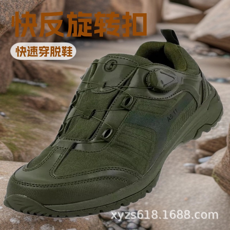 快反旋转扣登山鞋工厂生产跨境 低帮男户外厂家徒步特种战术鞋靴