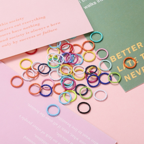 Cross-border hot selling colorful embossed ring open ring ring paint single ring connecting ring diy handmade basic accessories