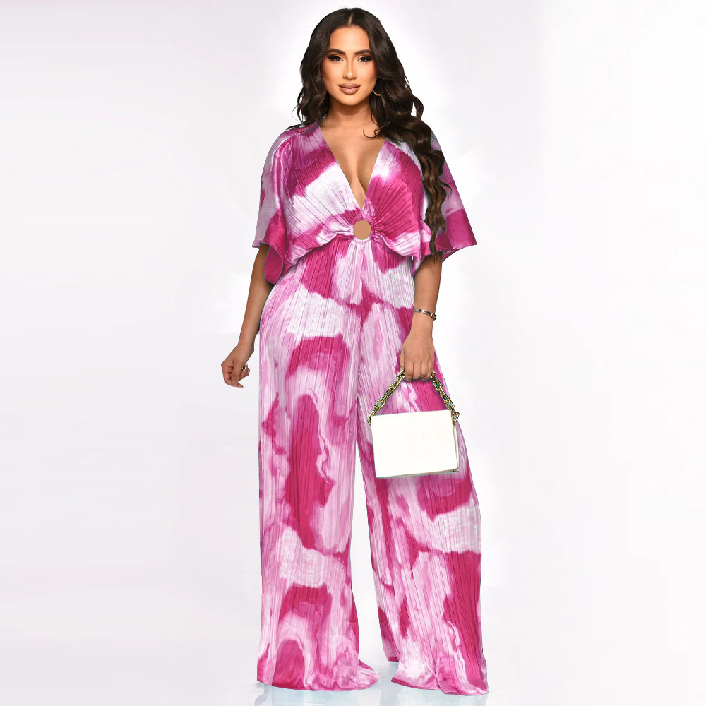 Streetwear Tie Dye Stripe Polyester Jumpsuits display picture 34