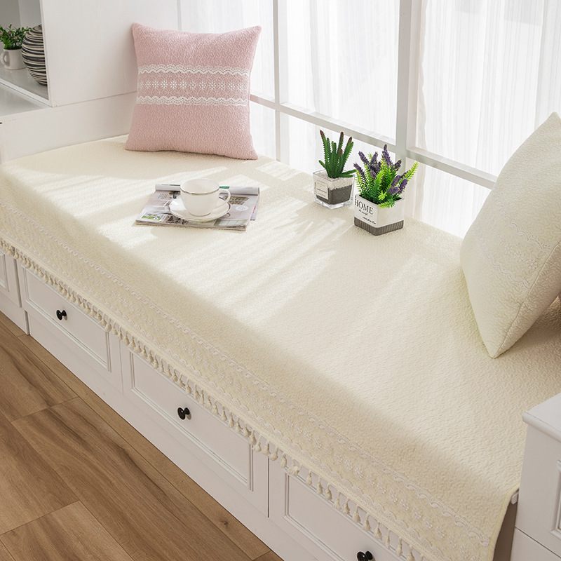 A5L 100% Cotton Window Sill Pad for All Seasons, Modern Simple Bedroom Decoration, Balcony Tatami Window Pad