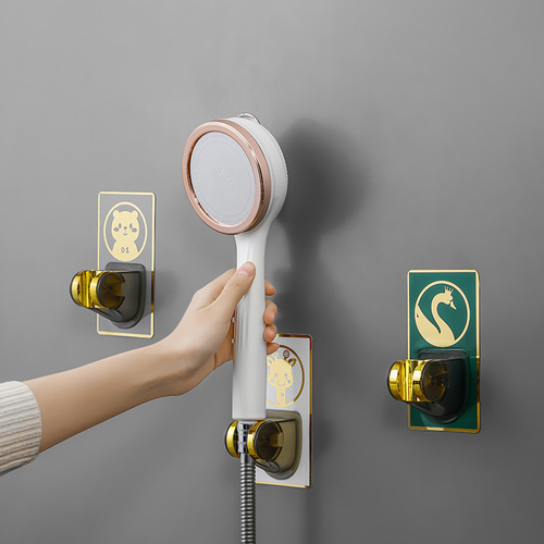 No-punch shower head bracket bathroom universal shower head fixing artifact adjustable hanging seat nozzle holder base