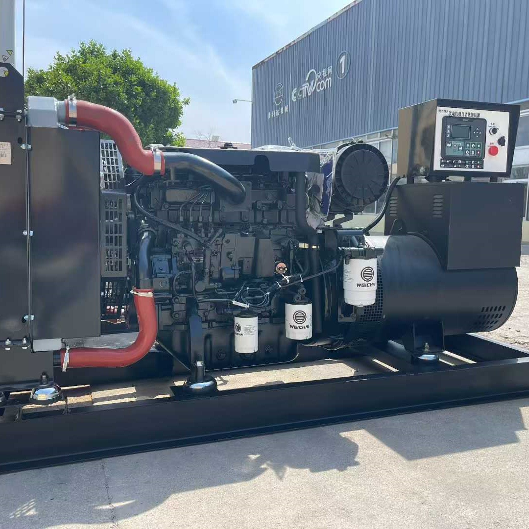 潍柴锐动力足50KW千瓦四缸三相电无刷柴油发电机组WP4.1D66E200