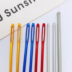 Set of 9-piece colored curved needle sewing tools for hand sewing, yarn threading needle, curved needle, bulk wholesale
