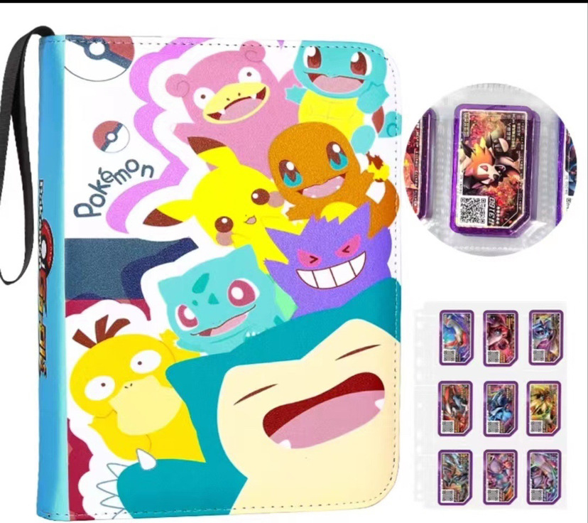 FUENTE fabricante en stock suministro baokemeng juego tarjeta colección libro Magic Baby Tarjeta de cremallera libro de almacenamiento