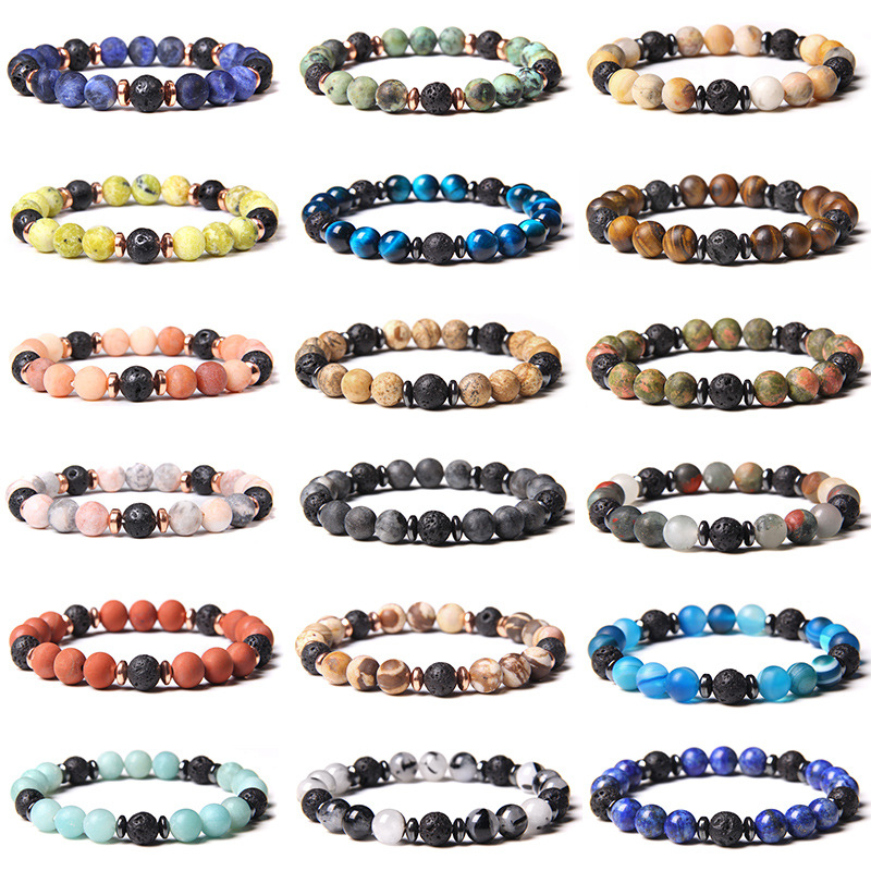 Ethnic Style Geometric Agate Beaded Bracelets
