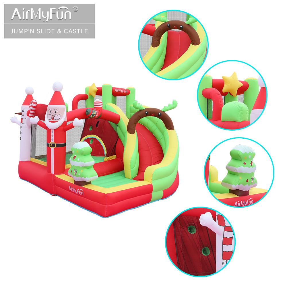 Castillo inflable AMF para el hogar, trampolín inflable pequeño para interiores, tobogán inflable para fiestas infantiles, castillo combinado en stock