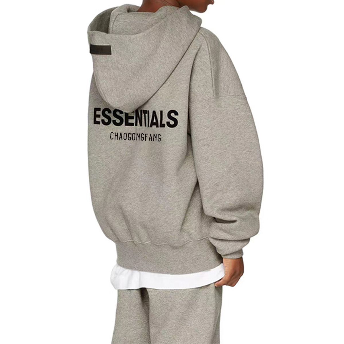 ESSENTIALS Children's Autumn and Winter Fleece-Lined Casual Children's Wear Boys and Girls New Sweater Children's Pullover