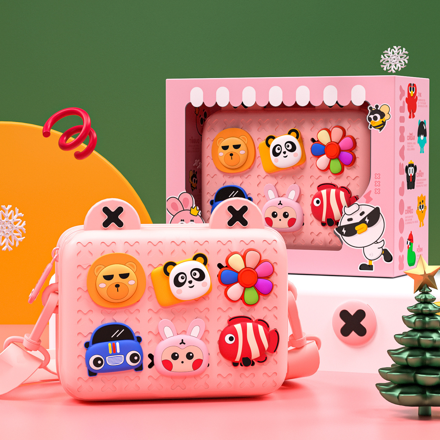 Bolso de pecho de moda transfronteriza, bolso de cinturón, personalidad universal, moda coreana, chicas lindas, niños, bolso de hombro de dibujos animados DIY