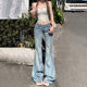 YC & American style retro low waist hot girl flared pants slim fit slim all-match spring and summer jeans women & long pants