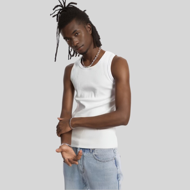 ASEN with SHX blockbuster 460G fitness strong basic sleeveless T-shirt street vest with trendy American hip hop ASEN with SHX blockbuster 460G fitness strong basic sleeveless T-shirt street vest with trendy American hip hop