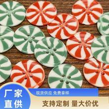 20MM糖果色四眼樹脂紐扣兒童可愛棒棒糖花色手工diy裝飾圓形鈕扣