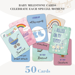 ���L�o�Baby Milestone Cards50�������냺���ձ�����̱���Ƭ