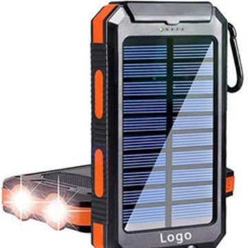 New outdoor super fast charging solar charging treasure 33800mAh self-belt line portable mobile phone electric mobile power supply