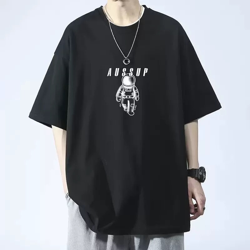Summer Korean Style Loose T-Shirt Short-Sleeved Men's Printed Youth New Style Half-Sleeved Casual Large Size T-Shirt Round Neck Men's Clothing Summer Korean Style Loose T-Shirt Short-Sleeved Men's Printed Youth New Style Half-Sleeved Casual Large Size T-Shirt Round Neck Men's Clothing