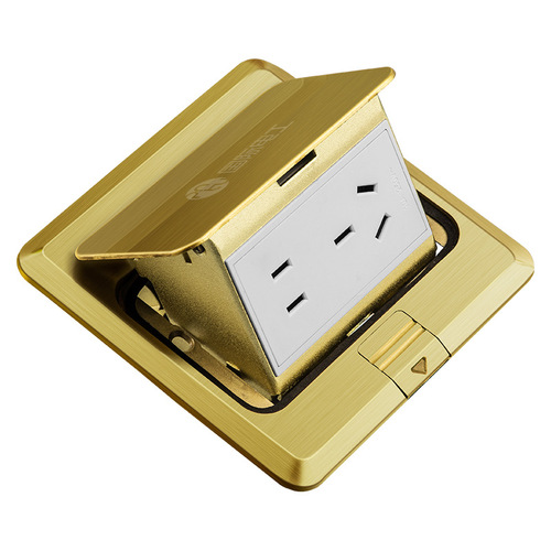 International electrical engineering ground socket hidden invisible all-copper waterproof ultra-thin ground five-hole network USB ground socket