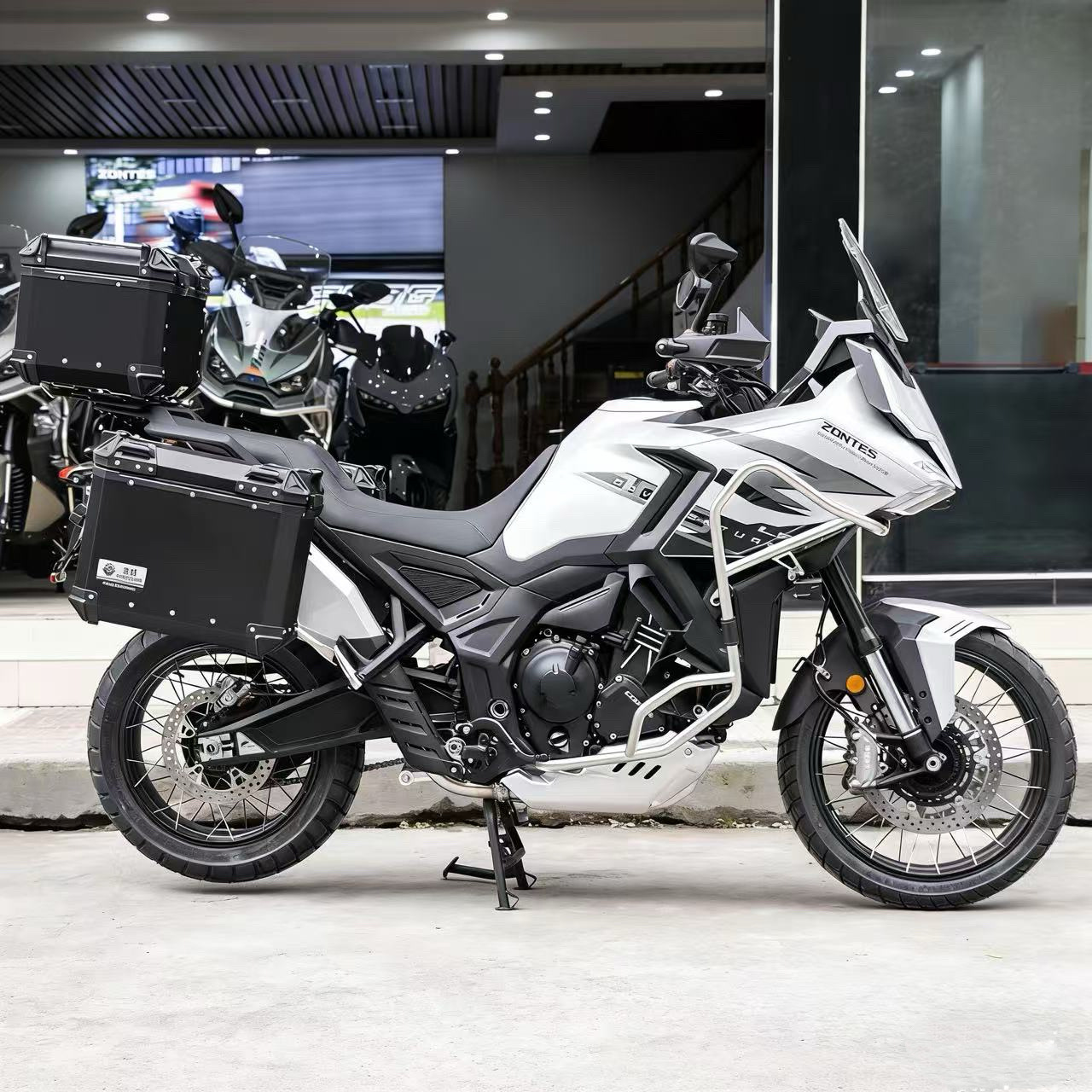 Shengshi 703F Three-Box Original Side Frame Motorcycle Aluminum Box Set, Thickened Aluminum Alloy Motorcycle Side Box and Tail Box