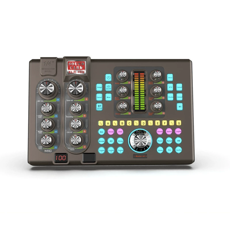 Микрофон для караоке, полный набор, оборудование для прямой трансляции, звуковая карта, прямая трансляция, настоящая 48 В K380