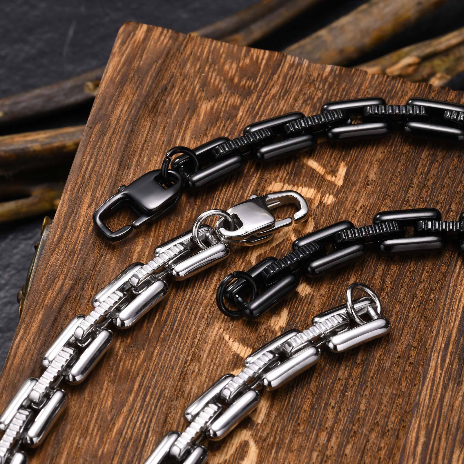33g Weight Bracelets Classification Stainless Steel Chain Material 1 Piece Quantity Daily Occasion Stainless Steel Material Solid Color Pattern All Seasons Season Men's Gender Polishing Design Casual, Hip-Hop Style Casual Hip-Hop Solid Color Stainless Steel Polishing Men's Bracelets Men's Chain Bracelets 3