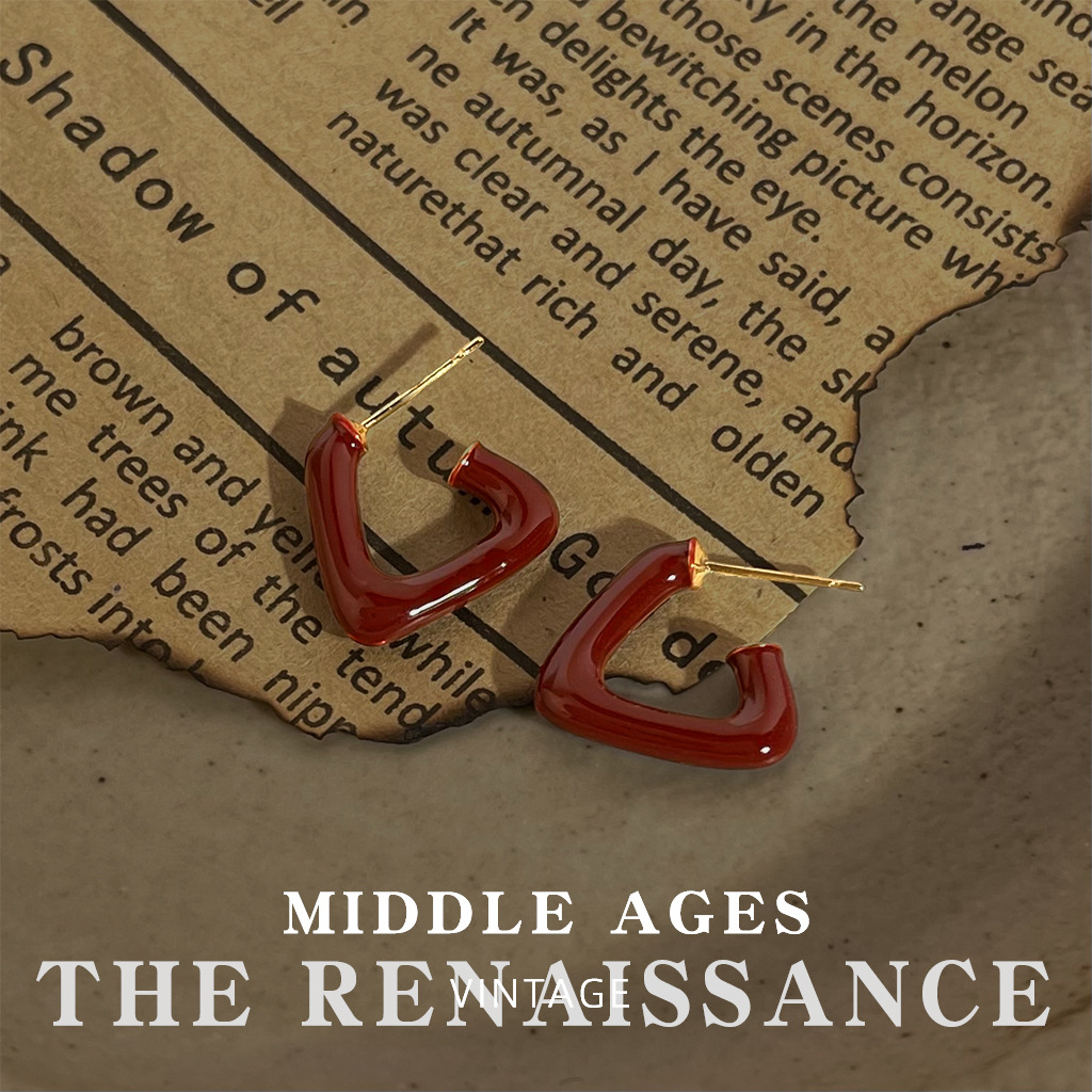 Geometric triangle earrings