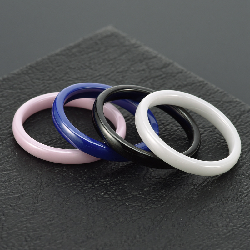 Geometric Pattern Retro Classic Style Geometric Ceramics Plating Unisex Rings Men Band Rings