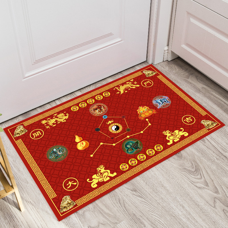 Opening Door mat entrance door living room foot mat seven-star fortune door mat gossip entrance door foot mat non-slip mat