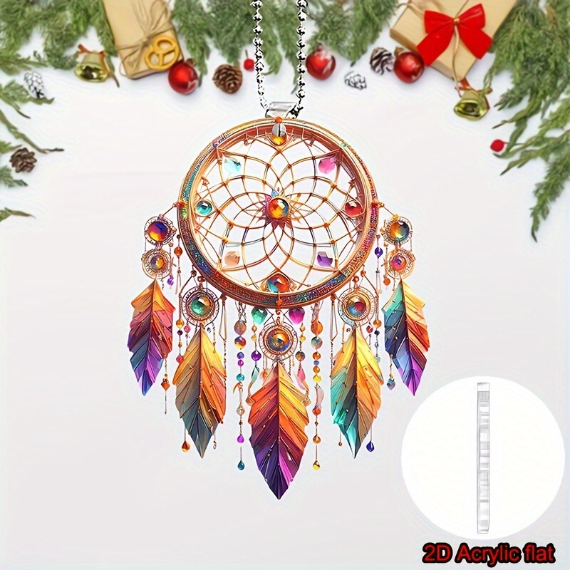 2D Flat Acrylic Magic Dragon Dream Catcher Garden Sun Catcher Window Hanging Decoration Strip Pendant