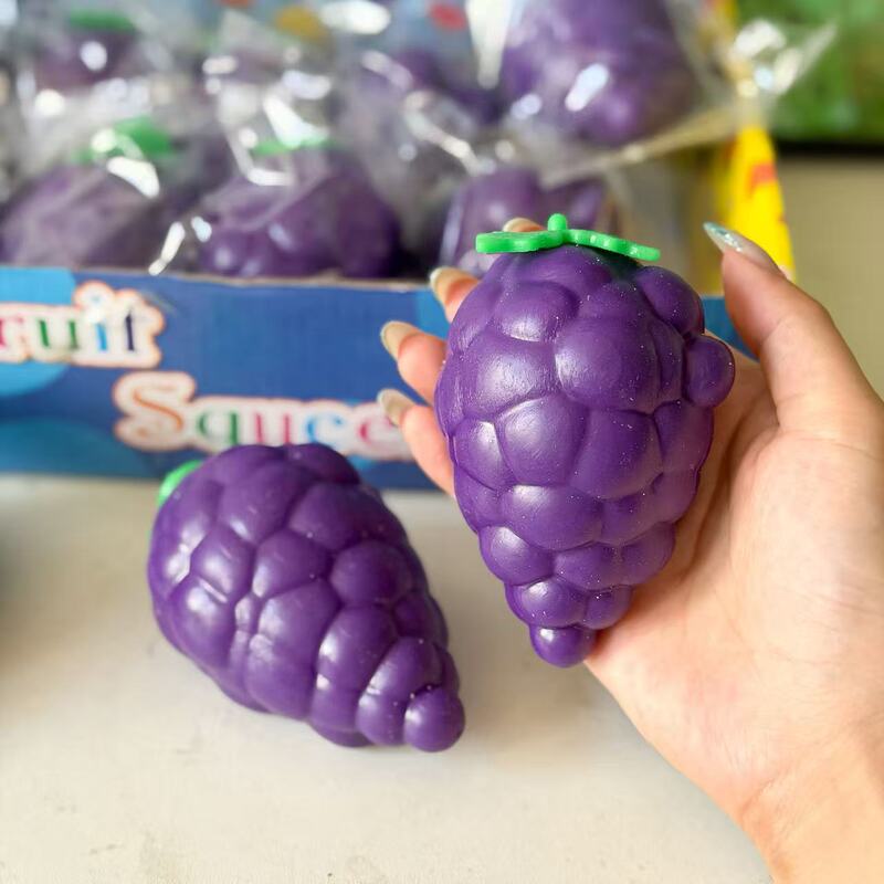 Hot-selling, extra-large purple grape stress-relief toy, TPR-filled, flour-based grape stress-relief toy, wholesale Hot-selling, extra-large purple grape stress-relief toy, TPR-filled, flour-based grape stress-relief toy, wholesale