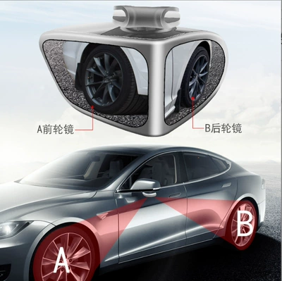 Large field of view rear view auxiliary mirror — Wheel Mirror