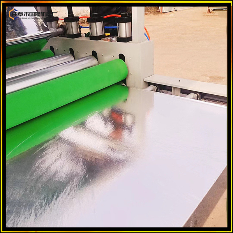 国隆  双道除尘防火阻燃板 装饰中纤密度板贴面机 粘合牢固