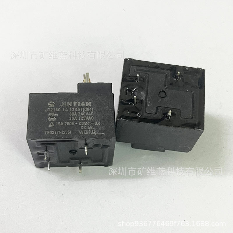 JT2160-1A-12DET金天继电器常开4脚 12VDC 30A