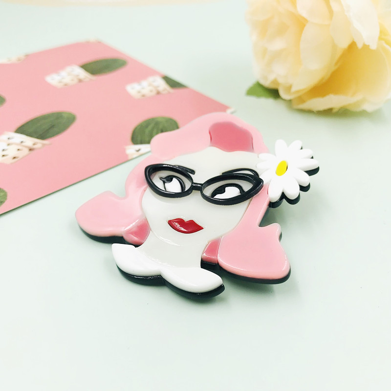 Women'S Gender Fashion Pin Cartoon Character Arylic Women'S Brooches