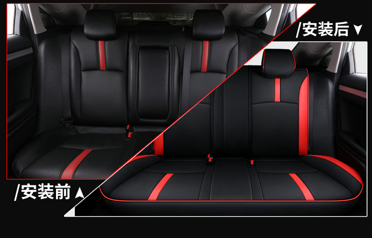 554 Civic-Specific Seat Covers for Models 16-25, All-Season Full-Cover Car Seat Cushions