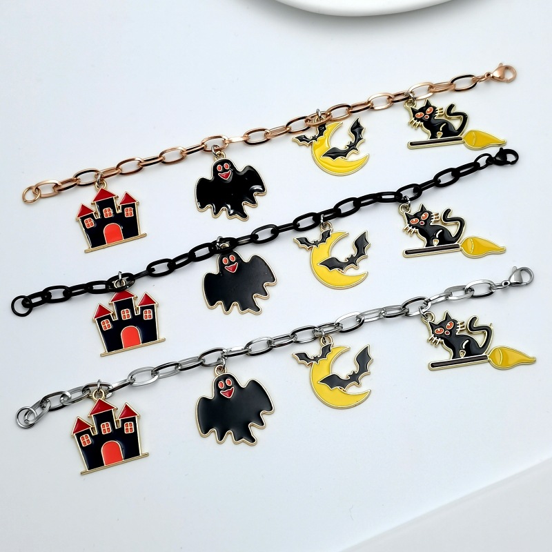 Halloween Armband Cartoon Persönlichkeit Dämon Edelstahl Armband Mode Tropf Öl Unverblasst Zubehör_voghion.com