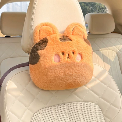 Headrest neck pillow car seat - kawaii-tiger-headrest