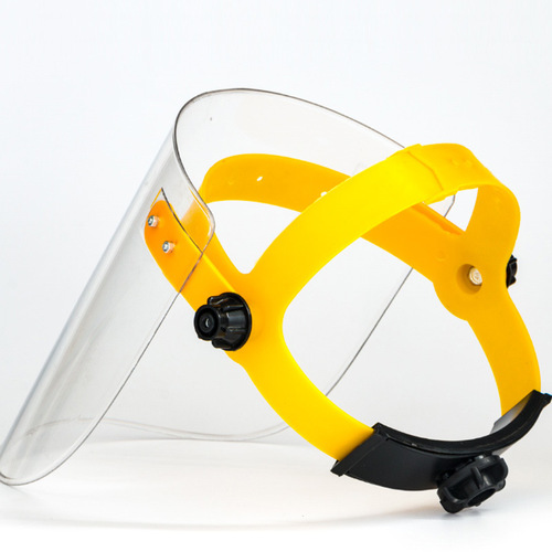 Fully transparent welding mask argon arc welder dust-proof and face-burning full face protection brown polished head-mounted mask