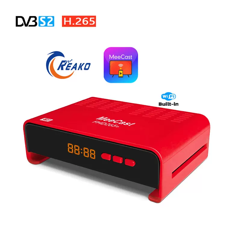 全新升级FHD265+ DVBS2 接收器Built-in Wi-Fi机顶盒FTA高清电视