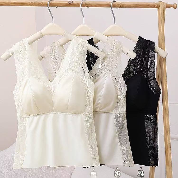 French Lace Vest V-Neck Fixed Cup Push-Up Sexy Large Backless Seamless Bra Swallowtail Large Size Beautiful Back Bra